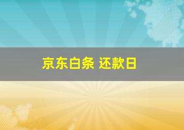 京东白条 还款日